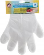 Рукавички поліетиленові ПОМІЧНИЦЯ стандартні універсальні 100 пар/уп. прозорі